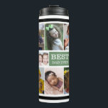 Create Your Own 15 Photo Green Best Dad Ever   Thermal Tumbler<br><div class="desc">Unique photo collage thermal tumbler with 'Best Dad Ever' typography to make it a special gift for dad.</div>