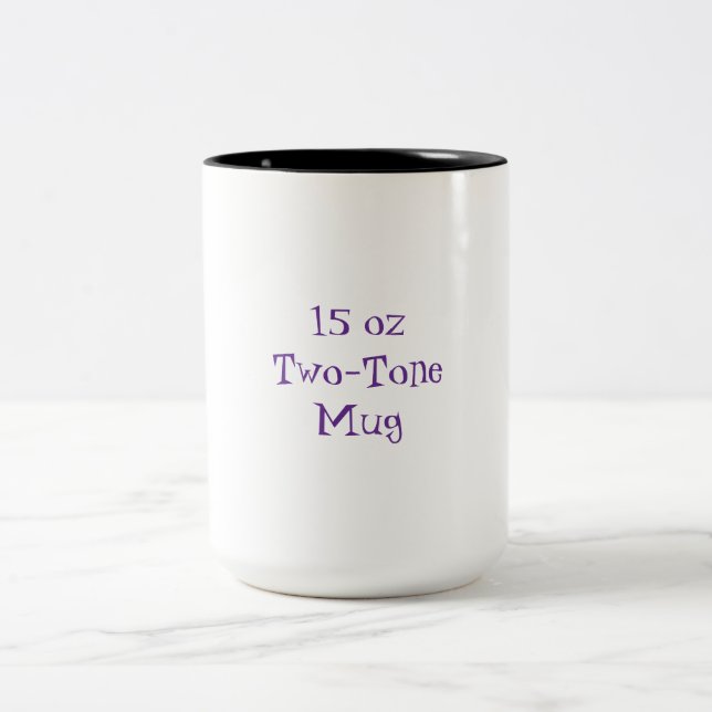 Create Your Own 15oz Two Tone Coffee Mug (Center)