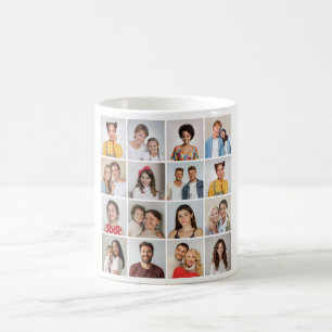 Create Your Own 16 Photo Collage Coffee Mug