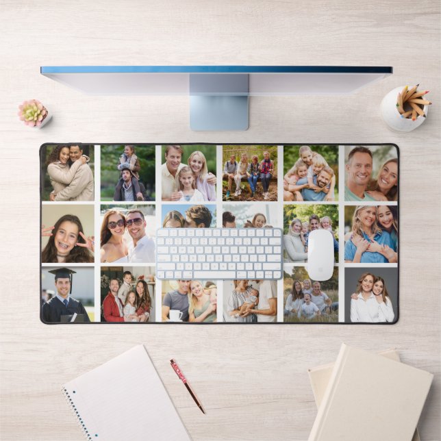 Create your Own 16 Photo Collage  Desk Mat (Office 1)