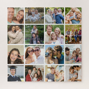 Create your Own 16 Photo Collage  Jigsaw Puzzle