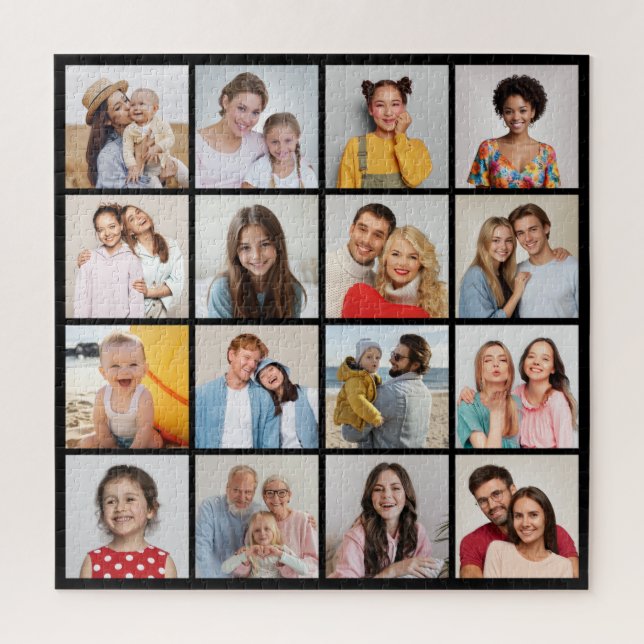 Create Your Own 16 Photo Collage Jigsaw Puzzle (Vertical)
