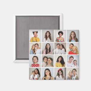 Create Your Own 16 Photo Collage  Magnet