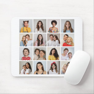 Create Your Own 16 Photo Collage Mouse Pad