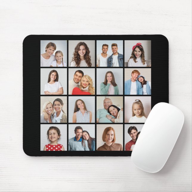 Create Your Own 16 Photo Collage Mouse Pad (With Mouse)