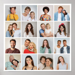 Create Your Own 16 Photo Collage  Poster