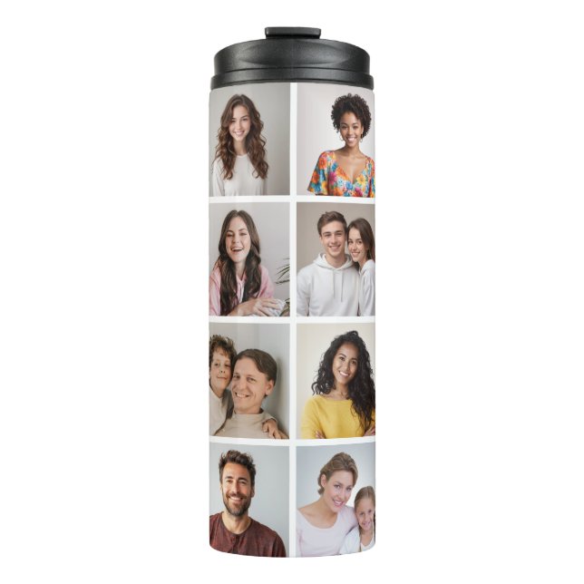 Create Your Own 16 Photo Collage Thermal Tumbler (Front)