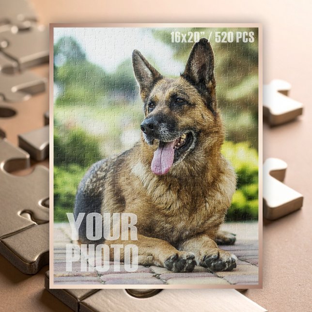 Create Your Own 16x20”/520 Pieces Custom Pet Photo Jigsaw Puzzle (Custom Photo Puzzle - 16x20" / 520 Pieces)