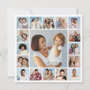 Create Your Own 17 Photo Collage Greeting  Card
