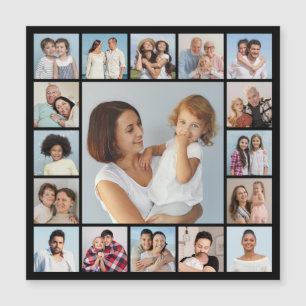 Create Your Own 17 Photo Collage Magnetic Card