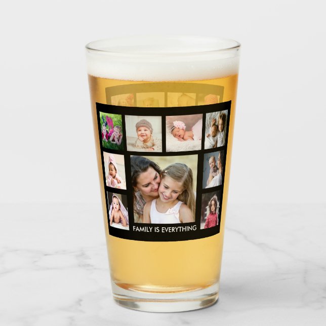 Create Your Own 18 Family Quote Photo Collage   Glass (Front Filled)