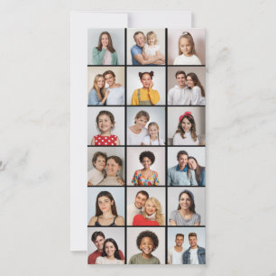 Create Your Own 18 Photo Collage Editable Colour Card