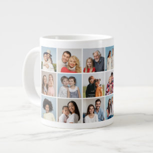 Create Your Own 18 Photo Collage Large Coffee Mug