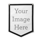 Create Your Own 18"x24" Black Trim Pennant Banner