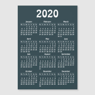 Create your own 2020 calendar Magnetic card