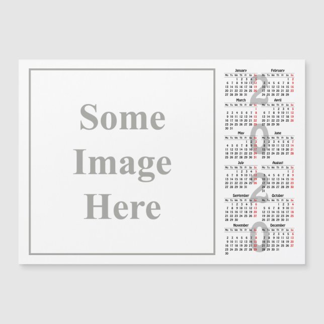 Create your own 2020 calendar Magnetic Card (Front)