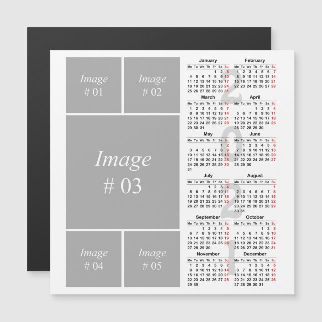 Create your own 2021 calendar Magnetic card (Front/Back)