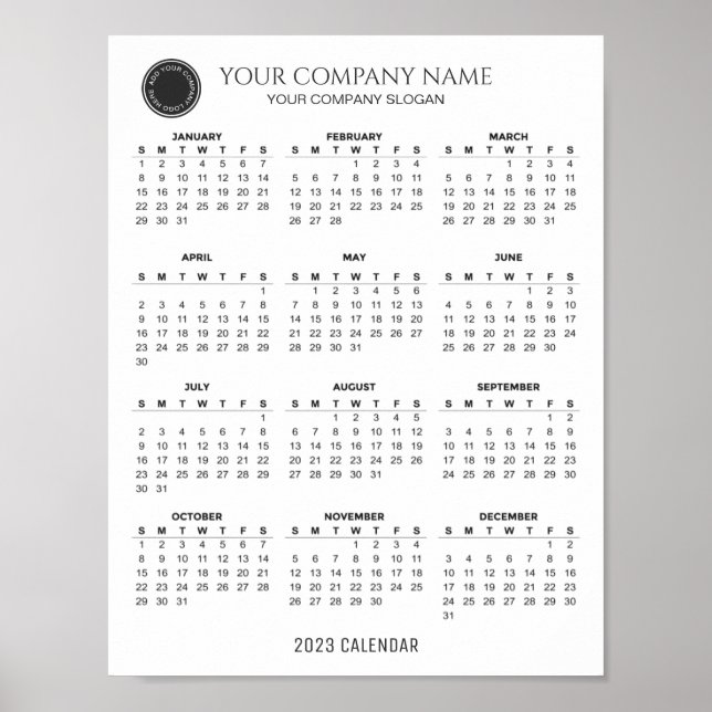 Create Your Own 2023 Company Calendar | Poster (Front)