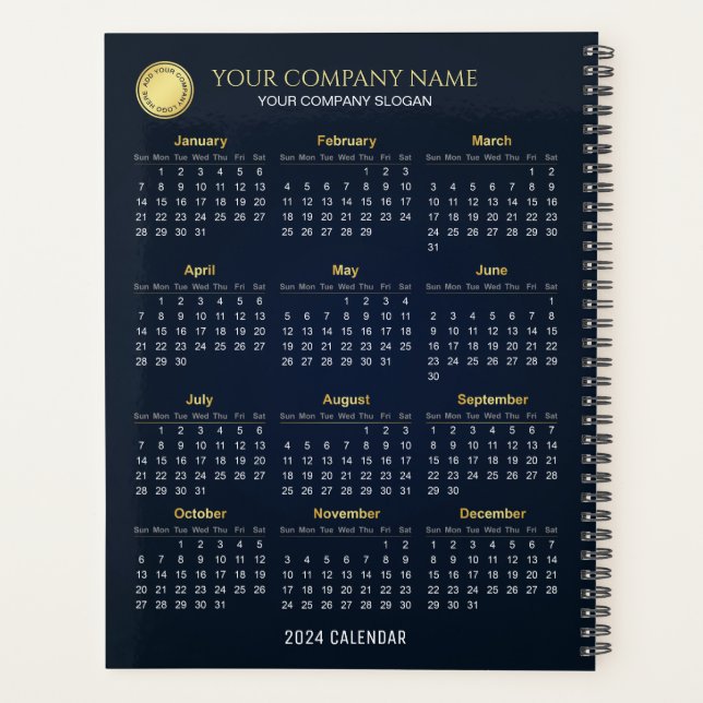 Create Your Own 2024 Company Calendar | Planner (Back)