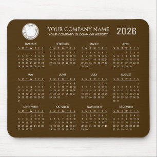 Create Your Own 2026 Company Calendar    Mouse Pad