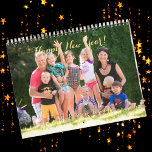Create Your Own 2026 Family Baby Pet Wedding Photo Calendar<br><div class="desc">Create your own custom, personalised, beautiful elegant faux gold script typography font, New Year 2024 family / wedding / baby / pets / kids photo wall calendar. To customise, simply type in your greetings and name / family name for the front and back of the calendar, and add your favourite...</div>