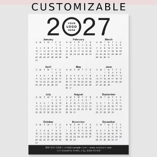 Create Your Own 2027 Business Logo Calendar