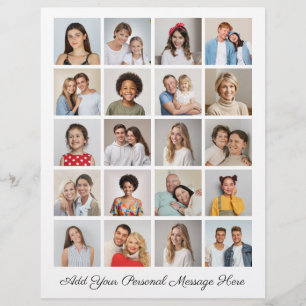 Create Your Own 20 Photo Collage Add Your Greeting Flyer