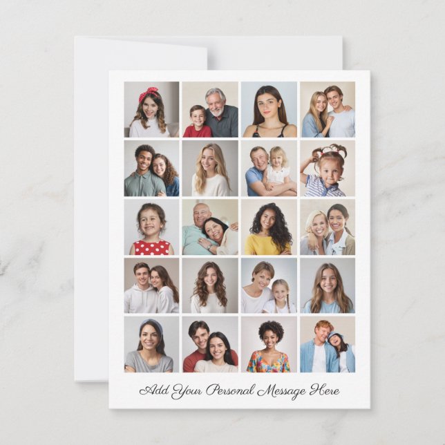 Create Your Own 20 Photo Collage Card (Front)