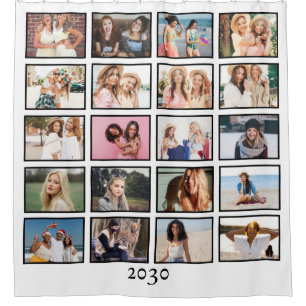 Create your own 20 Photo Collage Keepsake Shower Curtain