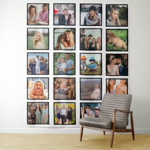 Create your own 20 Photo Collage Keepsake Tapestry