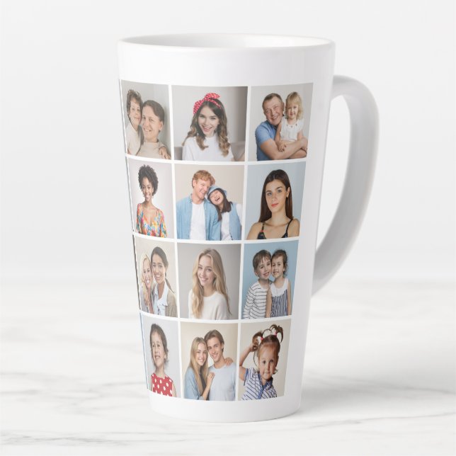 Create Your Own 20 Photo Collage Latte Mug (Right Angle)