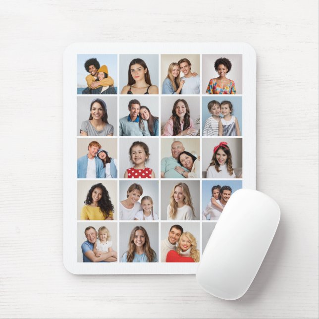 Create Your Own 20 Photo Collage Mouse Pad (With Mouse)
