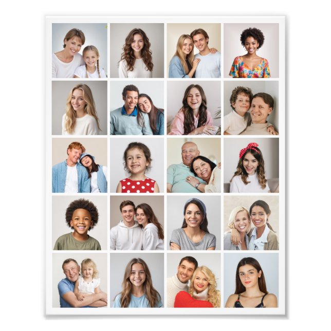 Create Your Own 20 Photo Collage Photo Enlargement (Front)