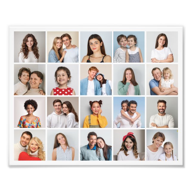 Create Your Own 20 Photo Collage Photo Enlargement Print (Front)
