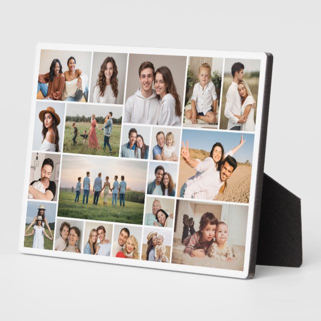 Create Your Own 20 Photo Collage  Plaque (Side)