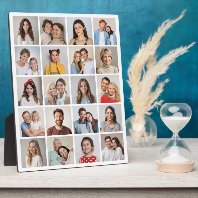 Create Your Own 20 Photo Collage Plaque (Side)