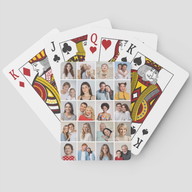Create Your Own 20 Photo Collage  Playing Cards (Back)