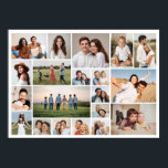 Create Your Own 20 Photo Collage  Poster<br><div class="desc">Create your own 20 Photo Collage for Christmas, Birthdays, Weddings, Anniversaries, Graduations, Father's Day, Mother's Day or any other Special Occasion, with our easy-to-use design tool. Add your favourite photos of friends, family, vacations, hobbies and pets and you'll have a stunning, one-of-a-kind photo collage. Our custom photo collage is perfect...</div>