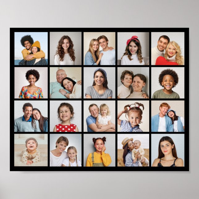 Create Your Own 20 Photo Collage Poster (Front)