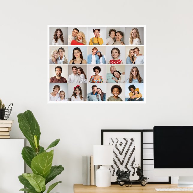 Create Your Own 20 Photo Collage Poster (Home Office)