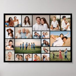 Create Your Own 20 Photo Collage Poster