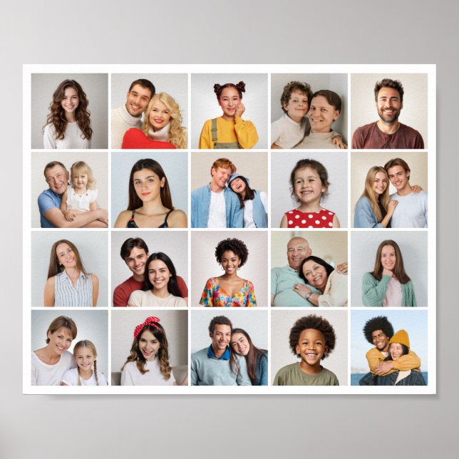 Create Your Own 20 Photo Collage Poster (Front)
