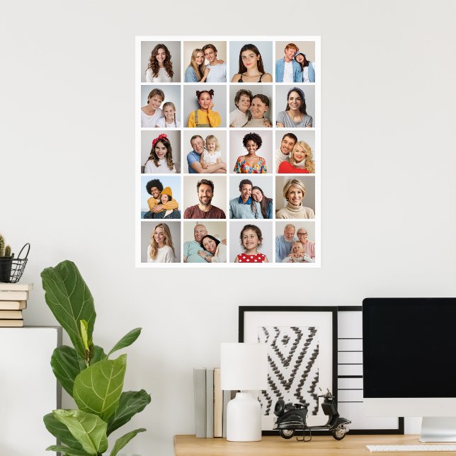 Create Your Own 20 Photo Collage  Poster (Home Office)