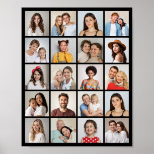 Create Your Own 20 Photo Collage Poster