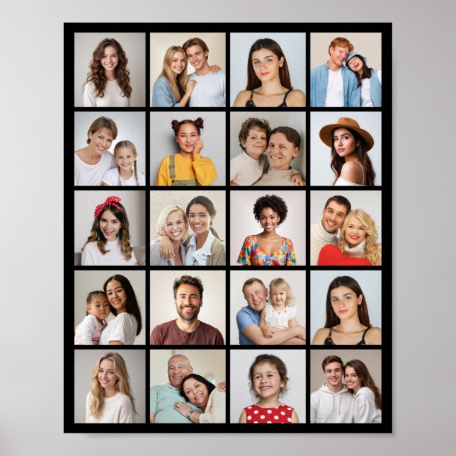 Create Your Own 20 Photo Collage  Poster (Front)