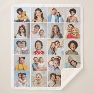 Create Your Own 20 Photo Collage Sherpa Blanket