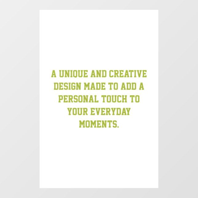 Create Your Own 20" x 30" Rectangular Window Cling (Sheet)