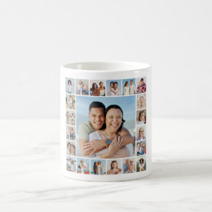 Create Your Own 21 Photo Collage Coffee Mug