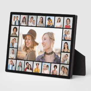 Create Your Own 21 Photo Collage Editable Colour Plaque