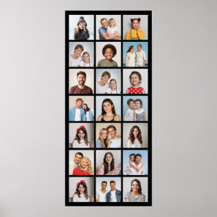 Create Your Own 21 Photo Collage Editable Colour Poster